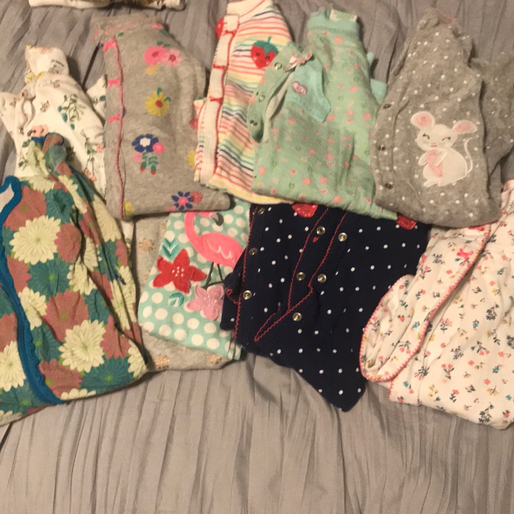 Baby girl sleeper footie pajama